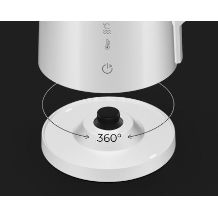 AENO - Smart snabbkokande vattenkokare med LED-display 1,7 l 2200W/230V vit