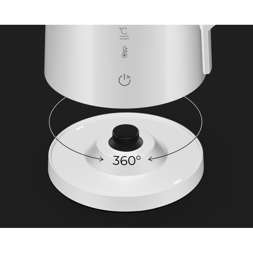 AENO - Smart snabbkokande vattenkokare med LED-display 1,7 l 2200W/230V vit