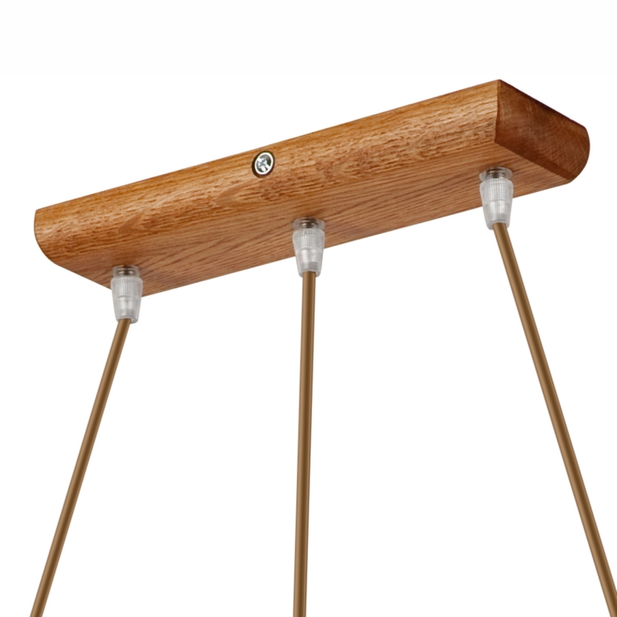 AIDA hänglampa på sladd, 3-armad, 3×E27 (max 60 W), 230 V, Ø 25 cm, ek