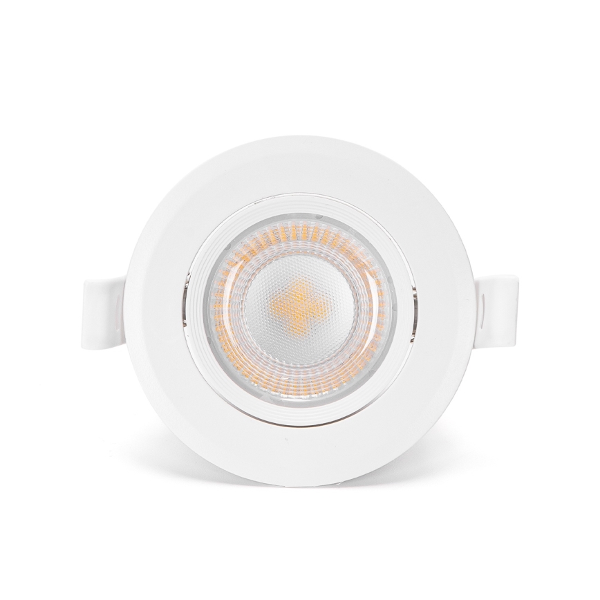 Aigostar - 3-pack LED infällda downlights, 5 W, 230 V, 3000 K, Ø 8,5 cm, vit