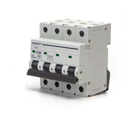 Aigostar - 4-polig automatsäkring 20 A (C-karakteristik), 400 V