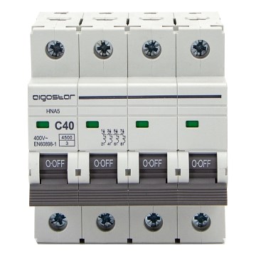 Aigostar - 4-polig automatsäkring 4P-40A-C 400V