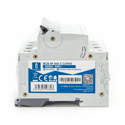 Aigostar - 4-polig automatsäkring 4P-40A-C 400V