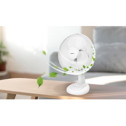 Aigostar - Bordfläkt 35W/230V 34 cm vit