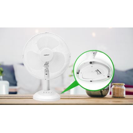 Aigostar - Bordfläkt 35W/230V 34 cm vit