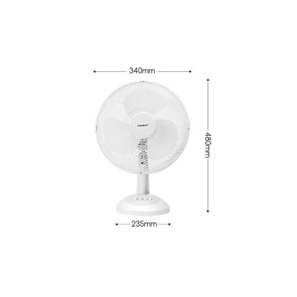 Aigostar - Bordfläkt 35W/230V 34 cm vit