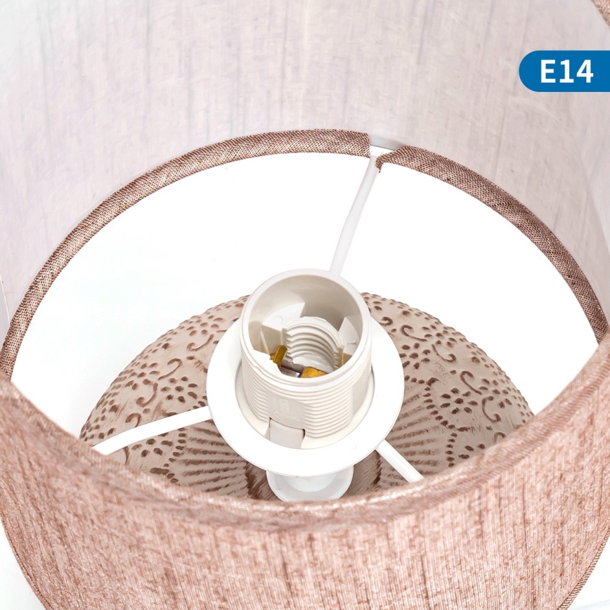 Aigostar - Bordslampa 1xE14/40W/230V brun