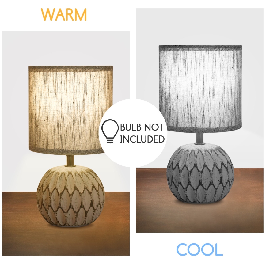 Aigostar - Bordslampa 1xE14/40W/230V grå