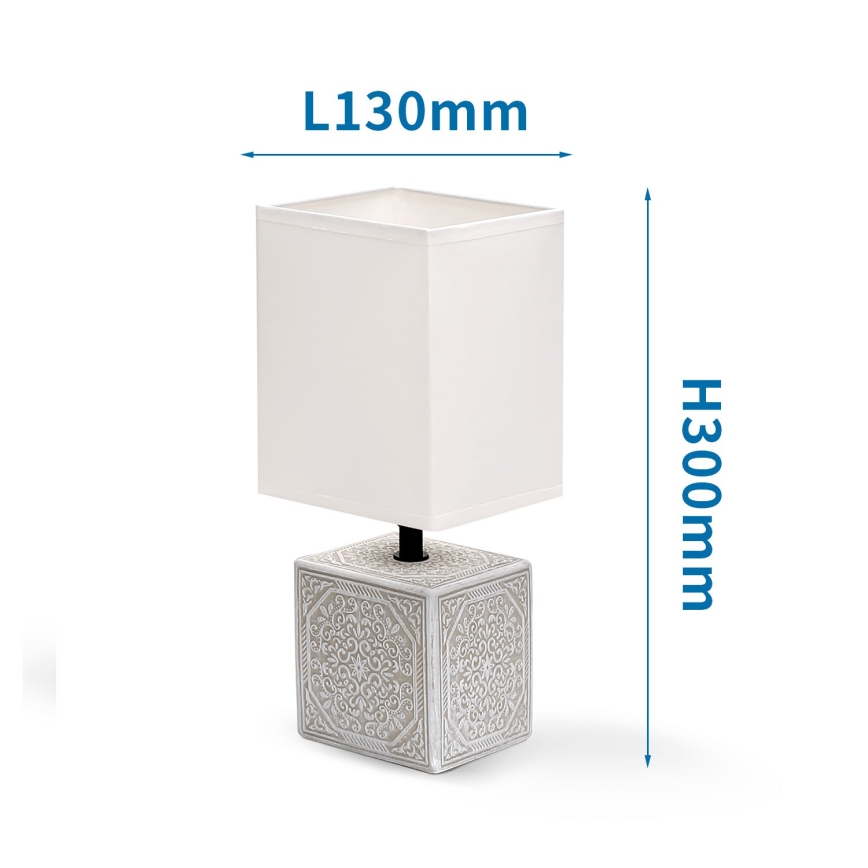 Aigostar - Bordslampa 1xE14/40W/230V grå/vit