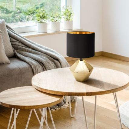 Aigostar - Bordslampa 1xE14/40W/230V gyllene/svart