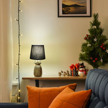 Aigostar - Bordslampa 1xE14/40W/230V gyllene/svart