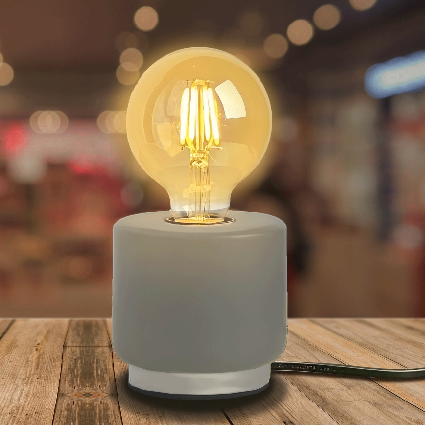 Aigostar - Bordslampa 1xE27/60W/230V grå