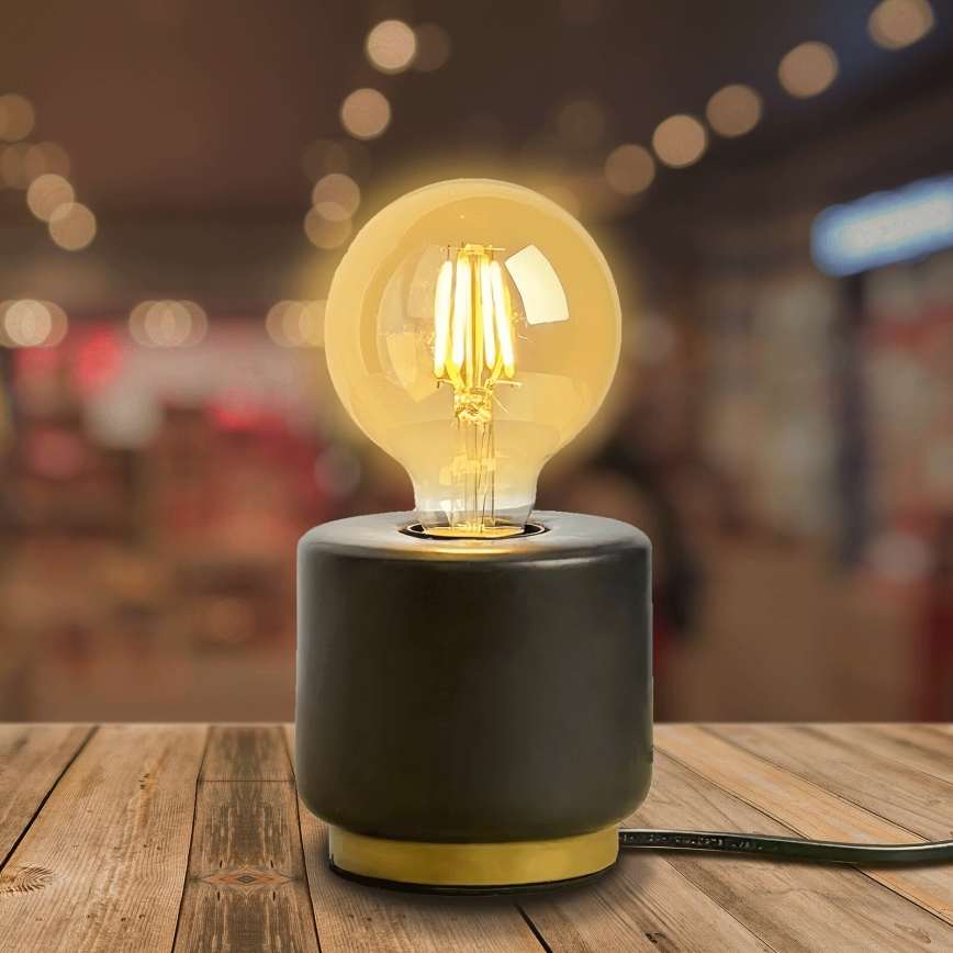 Aigostar - Bordslampa 1xE27/60W/230V svart