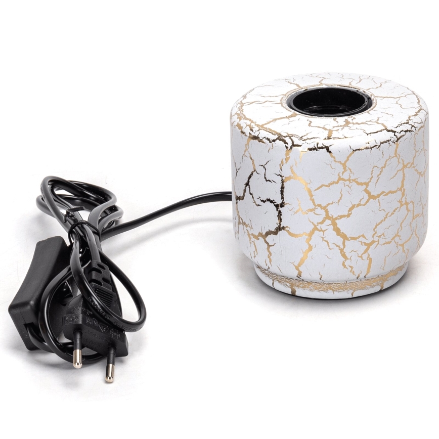 Aigostar - Bordslampa 1xE27/60W/230V vit/guld