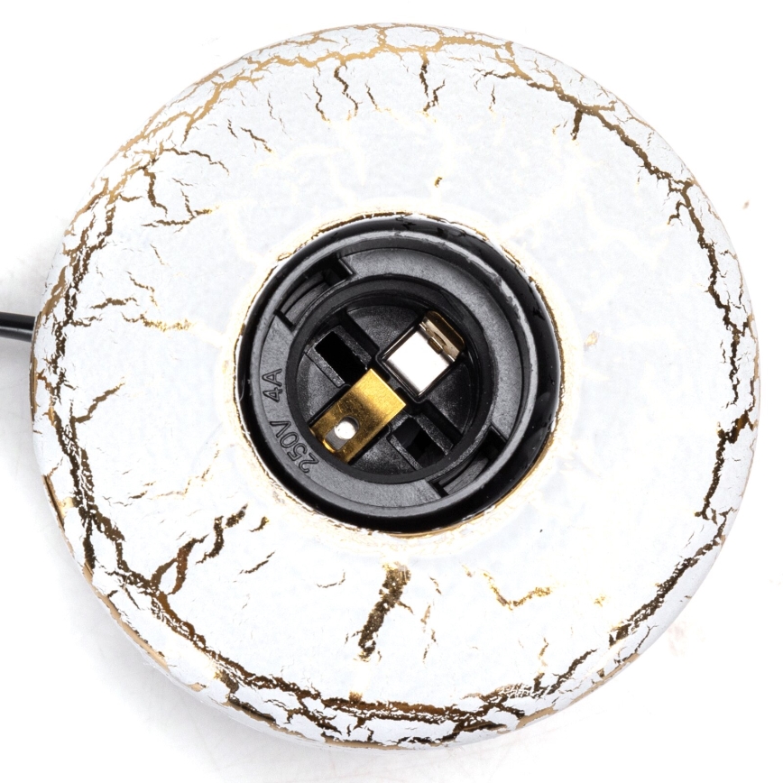 Aigostar - Bordslampa 1xE27/60W/230V vit/guld