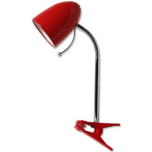 Aigostar - Bordslampa med klämma 1xE27/11W/230V röd/krom