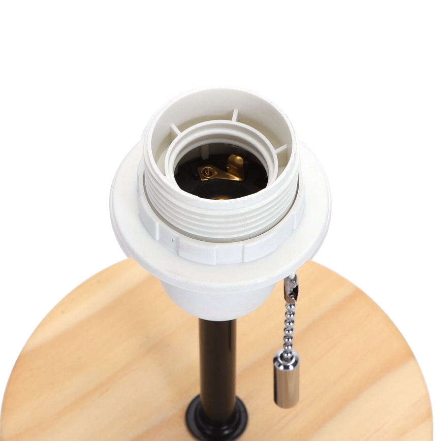 Aigostar - Bordslampa med USB-port 1xE27/40W/230V svart/krämfärgad