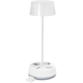 Aigostar - dimbar LED-bordslampa med eluttag och USB-port LED/4,6W/230V 3000/4000/6500K vit
