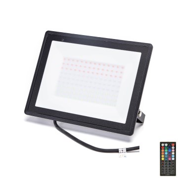 Aigostar - Dimbar LED RGB-strålkastare LED/100W/230V IP65 + fjärrkontroll