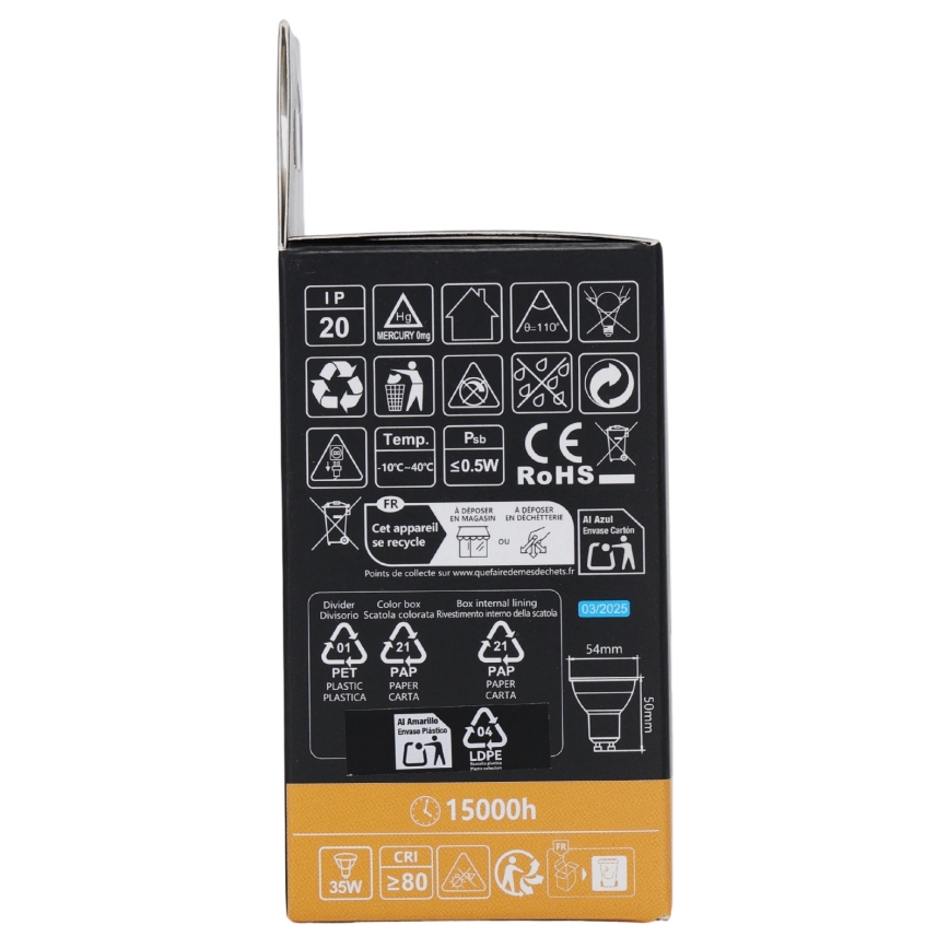 Aigostar - LED RGBW dimbar GU10/4,8W/230V 3000K + fjärrkontroll