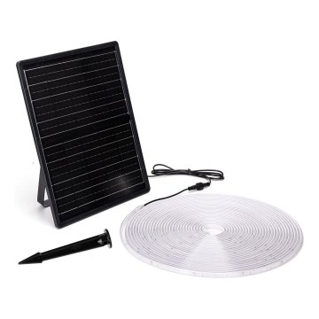 Aigostar - dimbar solcellsdriven LED-remsa LED/20W/3,2V 20 m 6500K IP65 + fjärrkontroll