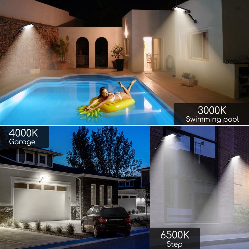 Aigostar - LED dimbar solcellslampa med sensor LED/2,3W/5,5V IP65 1800 mAh + fjärrkontroll