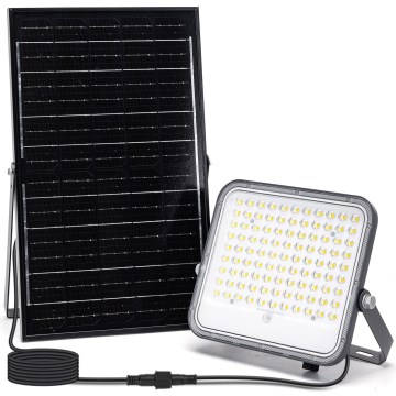 Aigostar - Dimmbar LED-solcellsstrålkastare LED/150W/3,4V 3000/4000/6500K IP66 12000 mAh + fjärrkontroll