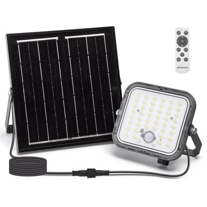 Aigostar - Dimbart LED-solcellsreflektor med sensor LED/80W/3,4V 6500K IP66 4000 mAh + fjärrkontroll