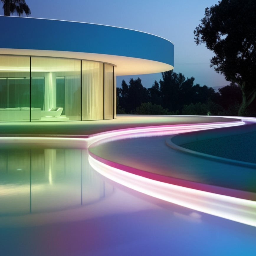 Aigostar - Solcellsdriven dimbar RGB LED-remsa, LED/1,6W/3,2V, 3+2m, IP65, 1800 mAh + fjärrkontroll