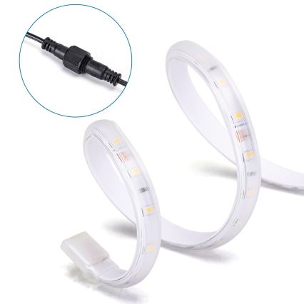 Aigostar - dimbar solcellsdriven LED-remsa LED/20W/3,2V 20 m 6500K IP65 + fjärrkontroll