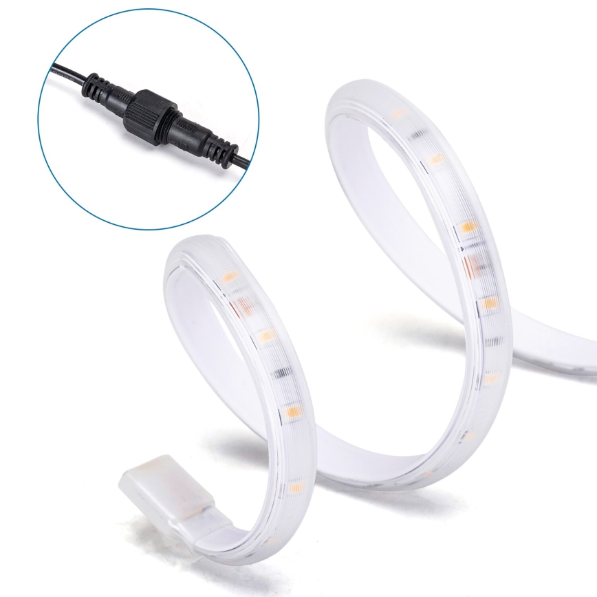 Aigostar - Dimmbar solcellsdriven LED-remsa LED/20W/3,2V 20 m 2700K IP65 20000 mAh + fjärrkontroll