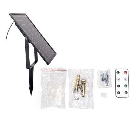 Aigostar - Dimmbar solcellsdriven LED-remsa LED/20W/3,2V 20 m 2700K IP65 20000 mAh + fjärrkontroll