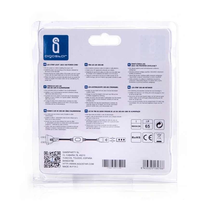 Aigostar - Drivdon för LED-remsor 1000W/230V, vit