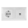 Aigostar - Ethernet- och Schuko-uttag med ram, vit
