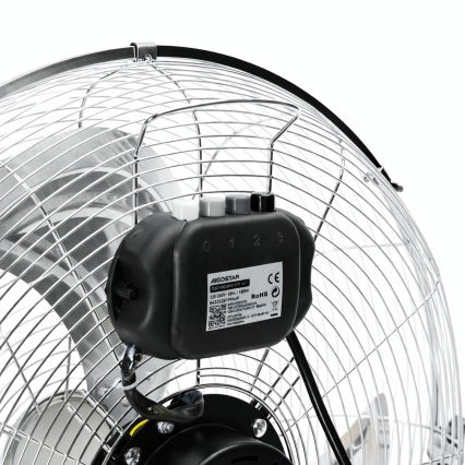 Aigostar - Golvfläkt 100 W/230 V, Ø 54 cm, blank krom