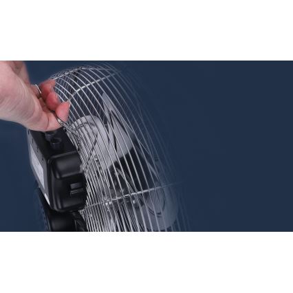 Aigostar - Golvfläkt 100W/230V blank krom