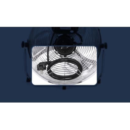 Aigostar - Golvfläkt 100W/230V blank krom