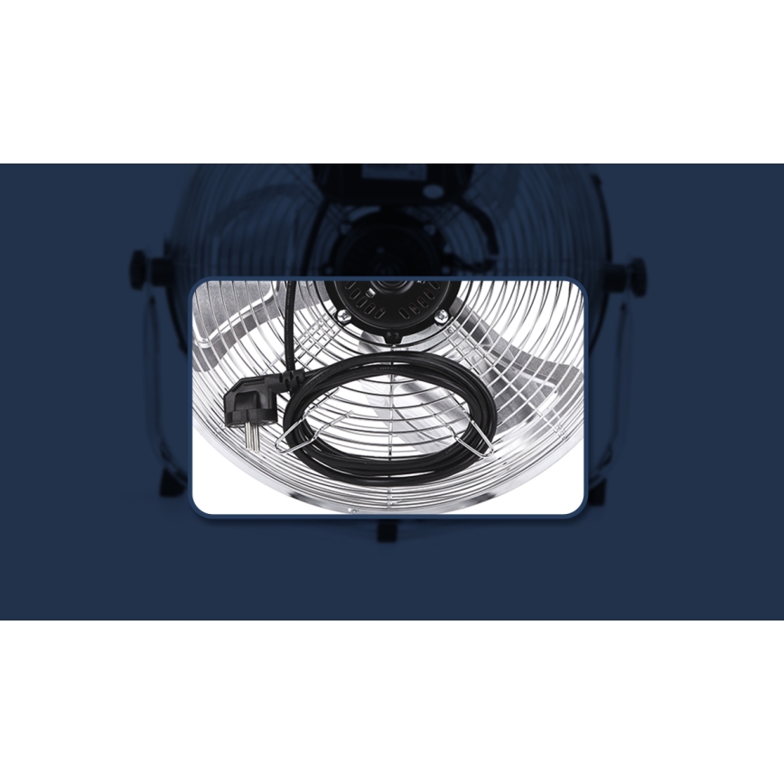 Aigostar - Golvfläkt 100W/230V blank krom