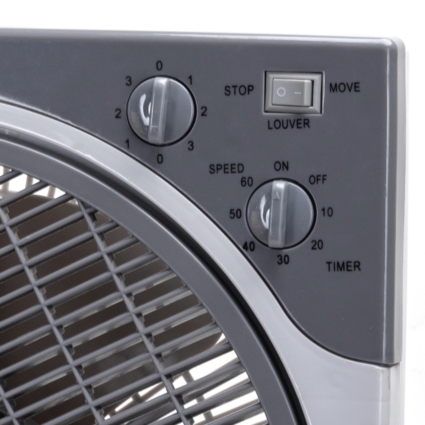 Aigostar - Golvfläkt 35W/230V Ø 30 cm vit/grå