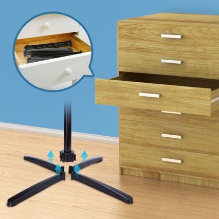 Aigostar - Golvfläkt 40W/230V 120 cm svart