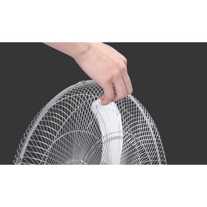 Aigostar - Golvfläkt 50 W/230 V Ø 50 cm krom/svart