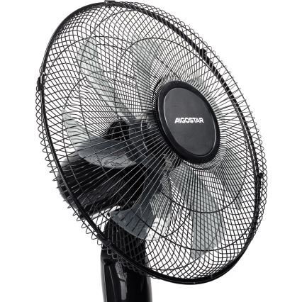 Aigostar - Golvfläkt 50W/230V 130 cm svart + fjärrkontroll