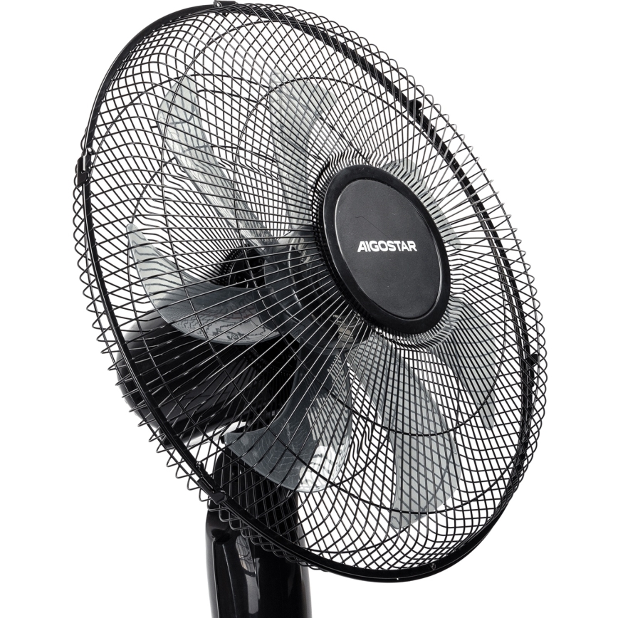 Aigostar - Golvfläkt 50W/230V 130 cm svart + fjärrkontroll