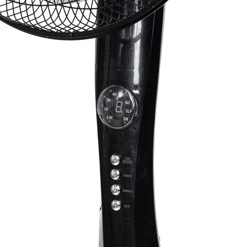 Aigostar - Golvfläkt 50W/230V 130 cm svart + fjärrkontroll