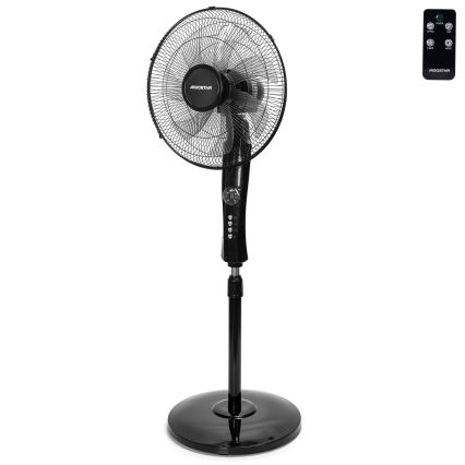 Aigostar - Golvfläkt 50W/230V 130 cm svart + fjärrkontroll