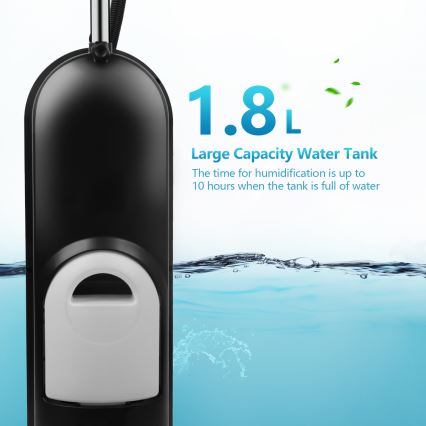 Aigostar - Golvfläkt med dimmseffekt 95W/230V svart/grå + fjärrkontroll