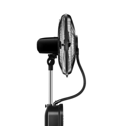 Aigostar - Golvfläkt med dimmseffekt 95W/230V svart/grå + fjärrkontroll