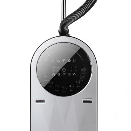 Aigostar - Golvfläkt med dimmseffekt 95W/230V svart/grå + fjärrkontroll