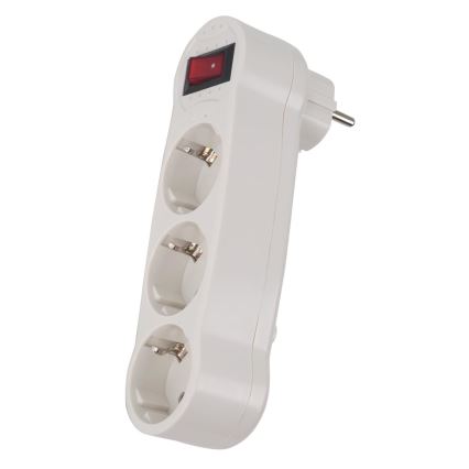 Aigostar - Grenuttag med strömbrytare 3x16A/230V SCHUKO