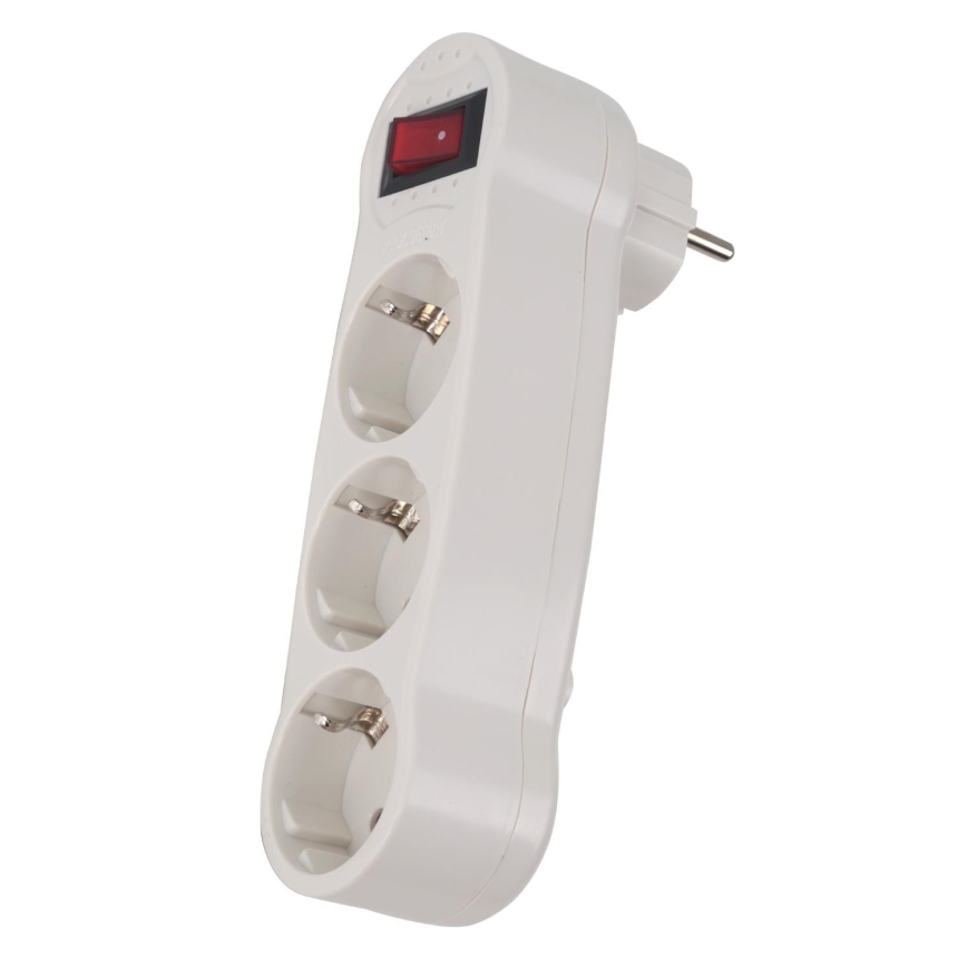 Aigostar - Grenuttag med strömbrytare 3x16A/230V SCHUKO